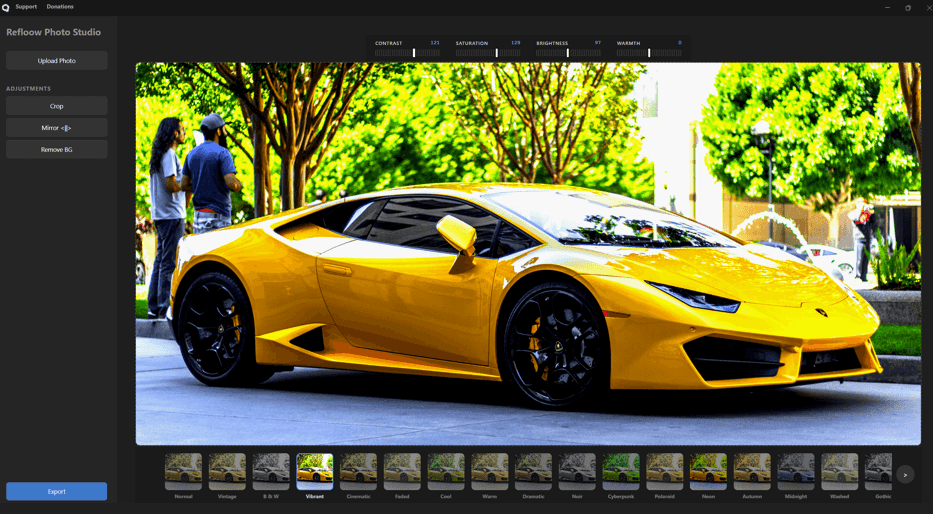 Refloow Photo Studio User Interface